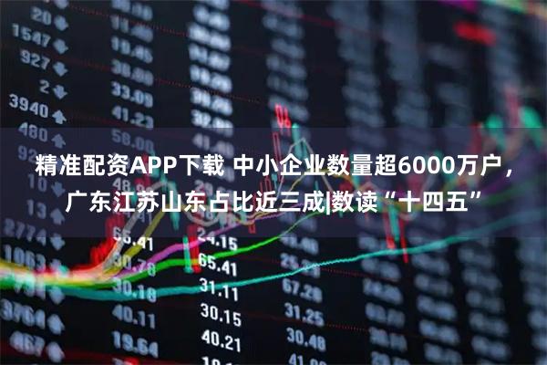 精准配资APP下载 中小企业数量超6000万户,广东江苏山东占比近三成|数读“十四五”